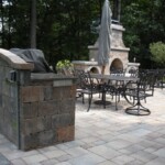 outdoor firepit and patio
