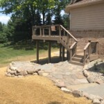 brick and stone patio