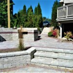 brick patio and landscaping